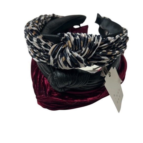 3 Headbands Red Velvet Cheetah Leopard Black NWT Y2K stocking stuffer Christmas - Picture 6 of 6